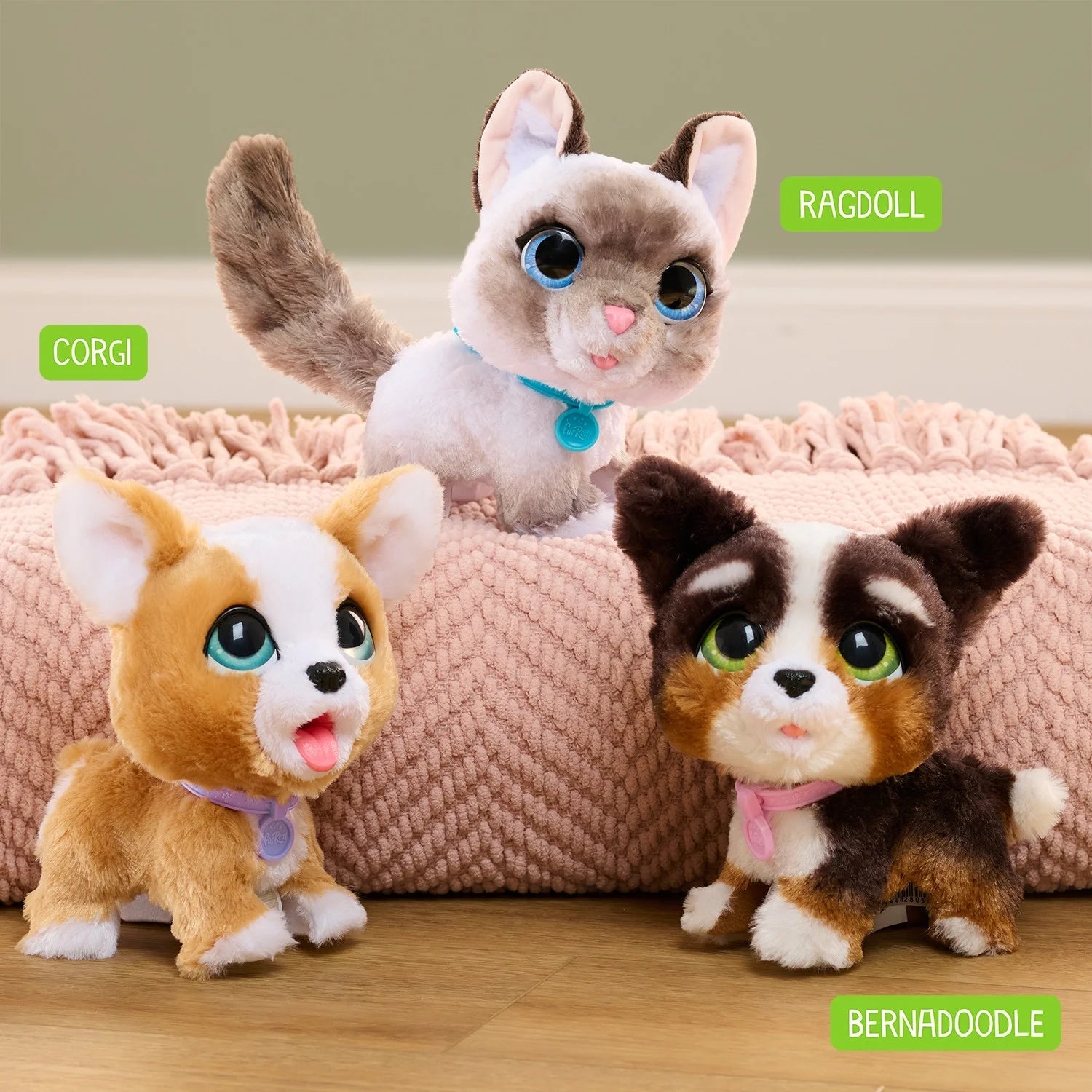 furReal My Minis Kitty Interactive Toy, Small Plush Kitty with Motion, Stuffed Animals, Kids Toys for Ages 4 Up by Just Play 24Hr Smart